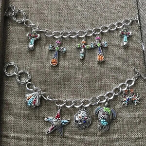 Sea animal or cross charm bracelet